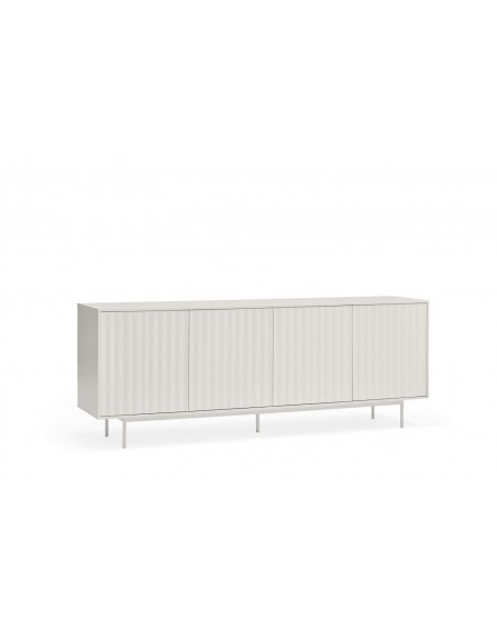 TEULAT APARADOR Serra 210x44, minimalista, gavetas lacadas a branco.