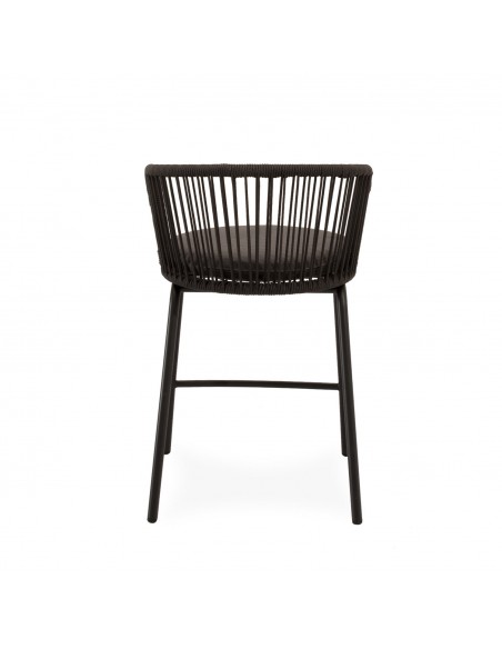 Taburete de Exterior VILMA 64 en Cuerda y Acero. Confort y Estilo para Terraza o Jardín"