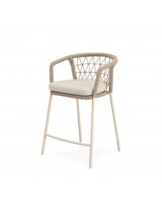 Taburete apilable de Exterior SOLENE 65 en Cuerda y...