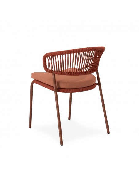 Silla apilable de Exterior PALMIRA en Cuerda y Acero