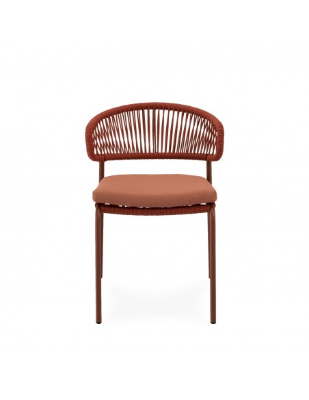 Silla apilable de Exterior PALMIRA en Cuerda y Acero