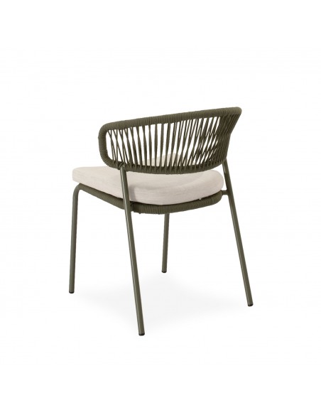 Silla apilable de Exterior PALMIRA en Cuerda y Acero