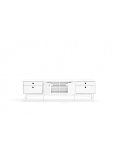 TEULAT móvel TV ponto 180X40, DM lacado e metal branco