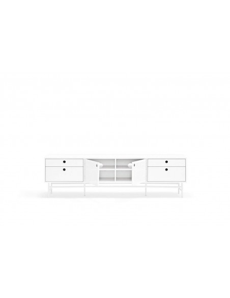 TEULAT móvel TV ponto 180X40, DM lacado e metal branco TEULAT móvel TV ponto 180X40, DM lacado e metal branco