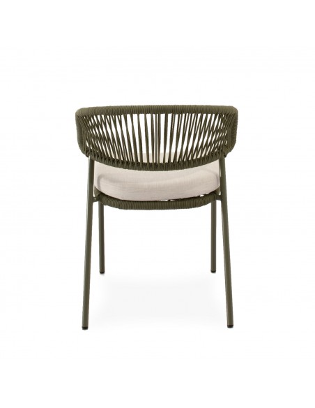 Silla apilable de Exterior PALMIRA en Cuerda y Acero