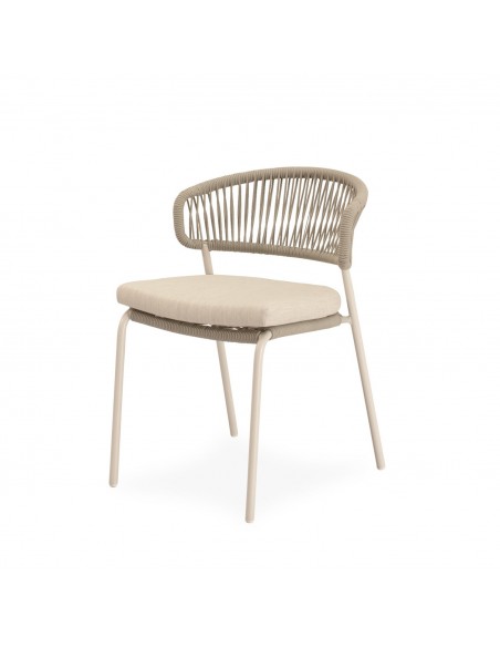 Silla apilable de Exterior PALMIRA en Cuerda y Acero