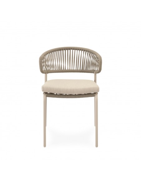 Silla apilable de Exterior PALMIRA en Cuerda y Acero