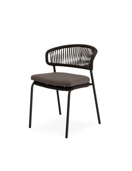 Silla apilable de Exterior PALMIRA en Cuerda y Acero