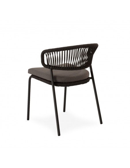 Silla apilable de Exterior PALMIRA en Cuerda y Acero