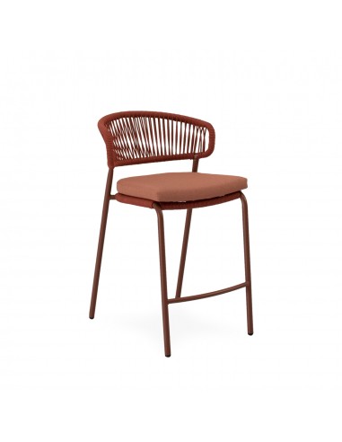 Taburete apilable de Exterior PALMIRA 68, en Cuerda y Acero