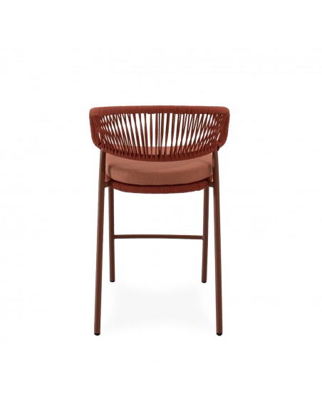 Taburete apilable de Exterior PALMIRA 68, en Cuerda y Acero