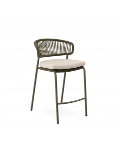 Taburete apilable de Exterior PALMIRA 68, en Cuerda y Acero