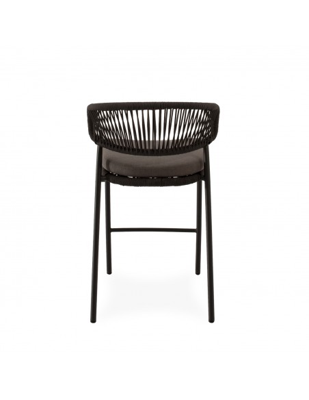 Taburete apilable de Exterior PALMIRA 68, en Cuerda y Acero