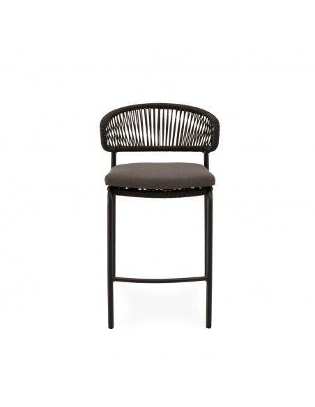 Taburete apilable de Exterior PALMIRA 68, en Cuerda y Acero