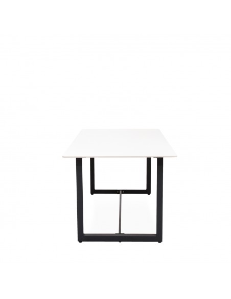 Mesa de exterior AUDREY 160 x 90 em porcelânico e aço preto | Centrolandia