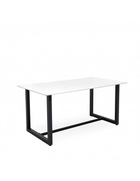 Mesa de Exterior AUDREY 160 x 90 en Porcelánico y Acero Negro