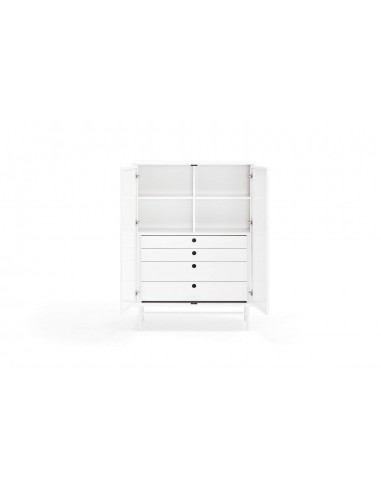 TEULAT APARADOR ponto ALTO, DM lacado branco, metal