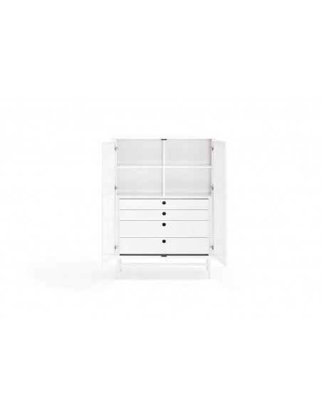 TEULAT APARADOR ponto ALTO, DM lacado branco, metal TEULAT APARADOR ponto ALTO, DM lacado branco, metal