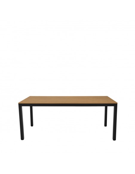 Mesa de Exterior CINTHIA 180 x 86 en Polimadera y Aluminio Negro