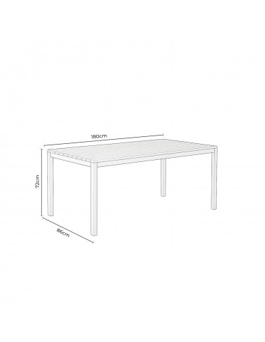 Mesa de Exterior CINTHIA 180 x 86 en Polimadera...