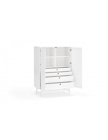 TEULAT APARADOR ponto ALTO, DM lacado branco, metal