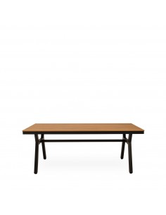 Mesa de exterior GEORGIA 200 cm em Polywood e alumínio preto 2