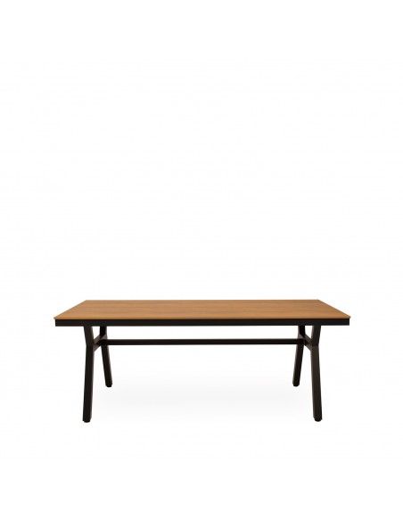 Mesa de exterior GEORGIA 200 cm em Polywood e alumínio preto