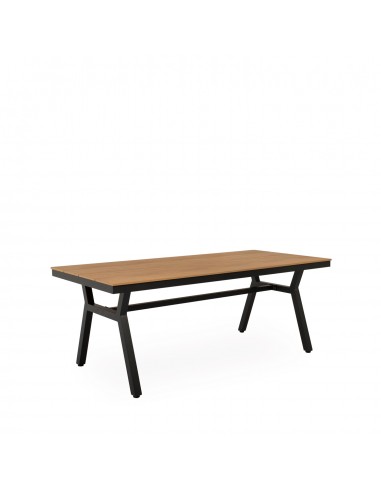 Mesa de exterior GEORGIA 200 cm em Polywood e alumínio preto
