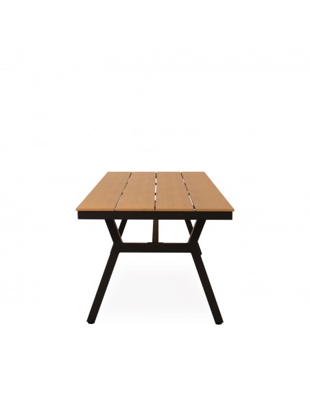 Mesa de exterior GEORGIA 200 cm em Polywood e alumínio preto
