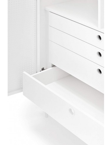 TEULAT APARADOR ponto ALTO, DM lacado branco, metal