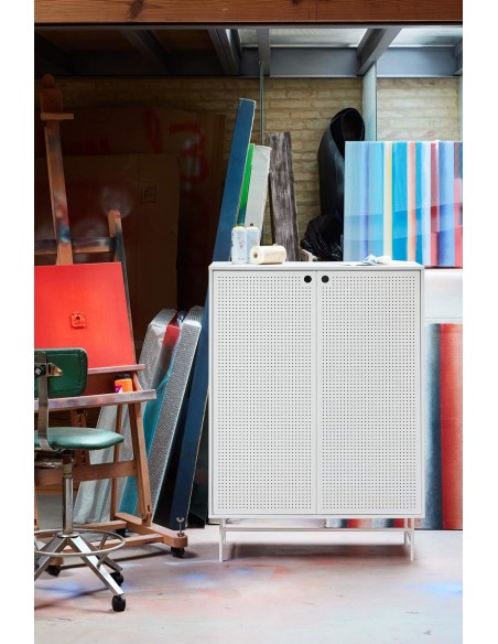 TEULAT APARADOR ponto ALTO, DM lacado branco, metal TEULAT APARADOR ponto ALTO, DM lacado branco, metal