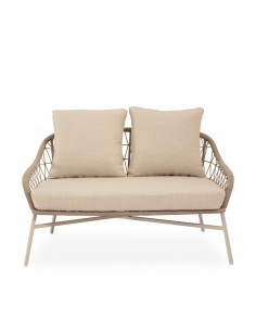Conjunto de jardín SALONICA beige con sofá, sillones y... 2