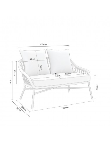 Conjunto de jardín SALONICA beige con sofá,...