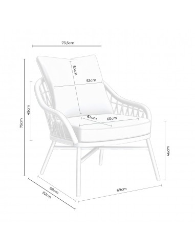 Conjunto de jardim SALONICA em bege com sofá,...