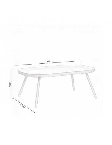 Set de jardín PERUGIA acero galvanizado blanco...