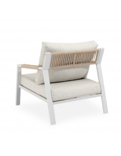 Set de jardim branco MUSCAT com sofá, poltronas de vime e... 2