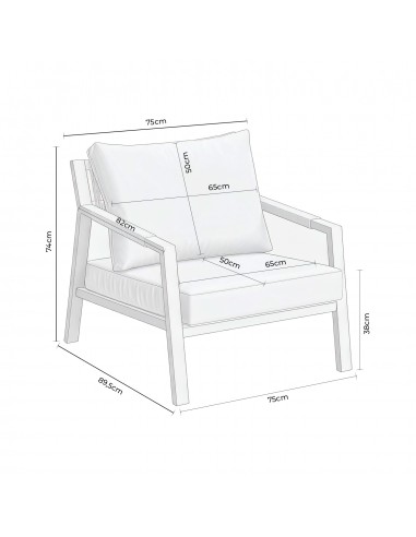 Set de jardim branco MUSCAT com sofá, poltronas...