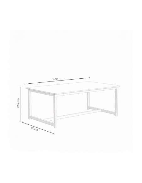 Set de jardín MUSCAT aluminio blanco con sofá, sillones y mesa con porcelánico blanco