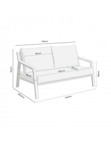 Set de jardim branco MUSCAT com sofá, poltronas...