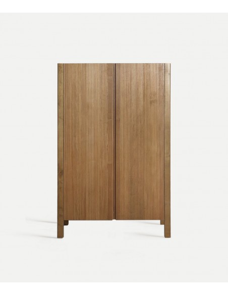 Aparador alto moderno COPENHAGEN 95 x45 x150 em marrom