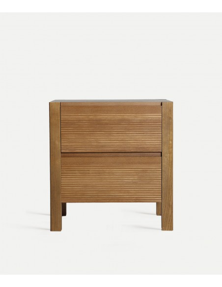 Mesa de cabeceira COPENHAGUE 55x45x57, design moderno em marrom