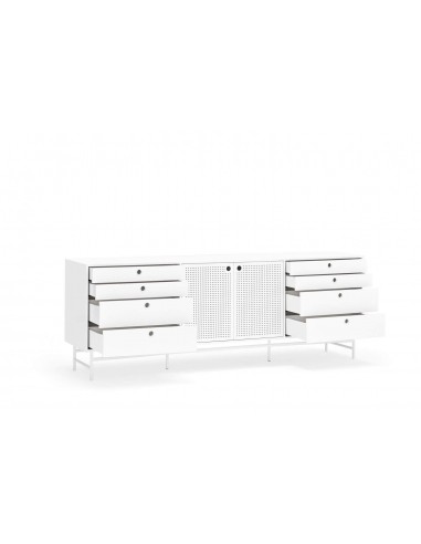 TEULAT APARADOR PUNTO 210x47, DM lacado y metal blanco