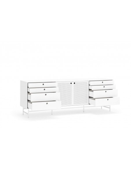 TEULAT APARADOR ponto 210X47, DM lacado e metal branco