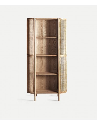 Estante IKLA 88x40x180 de madeira e rattan