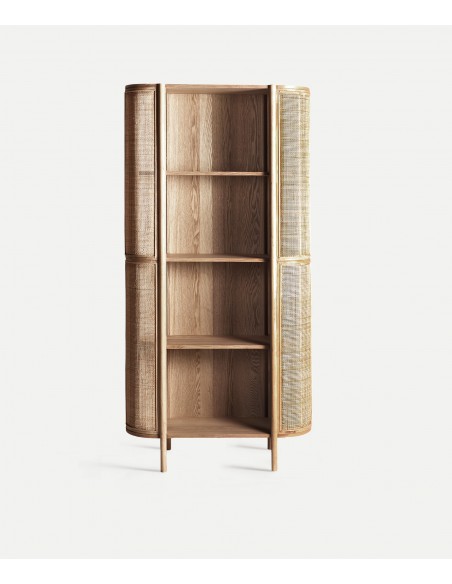 Libreria IKLA 88x40x180 de madera y ratán