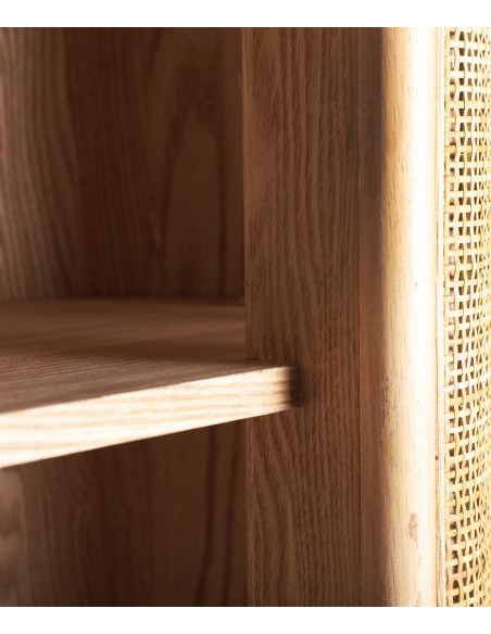 Libreria IKLA 88x40x180 de madera y ratán