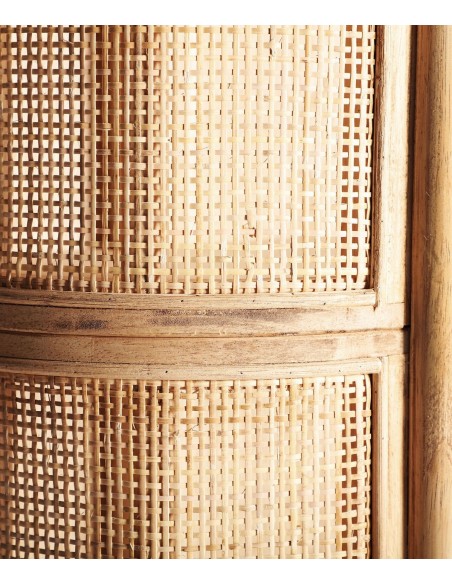 Estante IKLA 88x40x180 de madeira e rattan