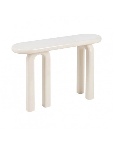 Consola Oslo 120x35x80 de Estilo Nórdico Minimalista en MDF Lacado Crema