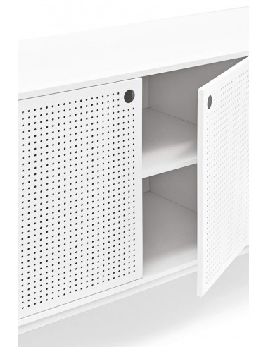 TEULAT APARADOR PUNTO 210x47, DM lacado y metal blanco