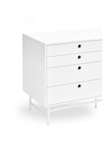 TEULAT APARADOR PUNTO 210x47, DM lacado y metal blanco